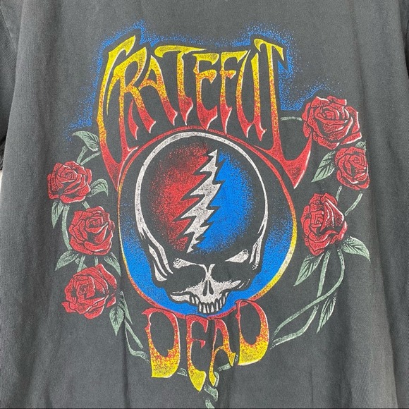 DAYDREAMER NWT Grateful Dead Steal Your Face of Roses Band Tee Retro Vintage - Picture 4 of 7